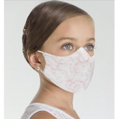 Masque enfant fleur rose