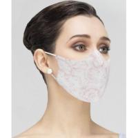 Masque femme fleur rose